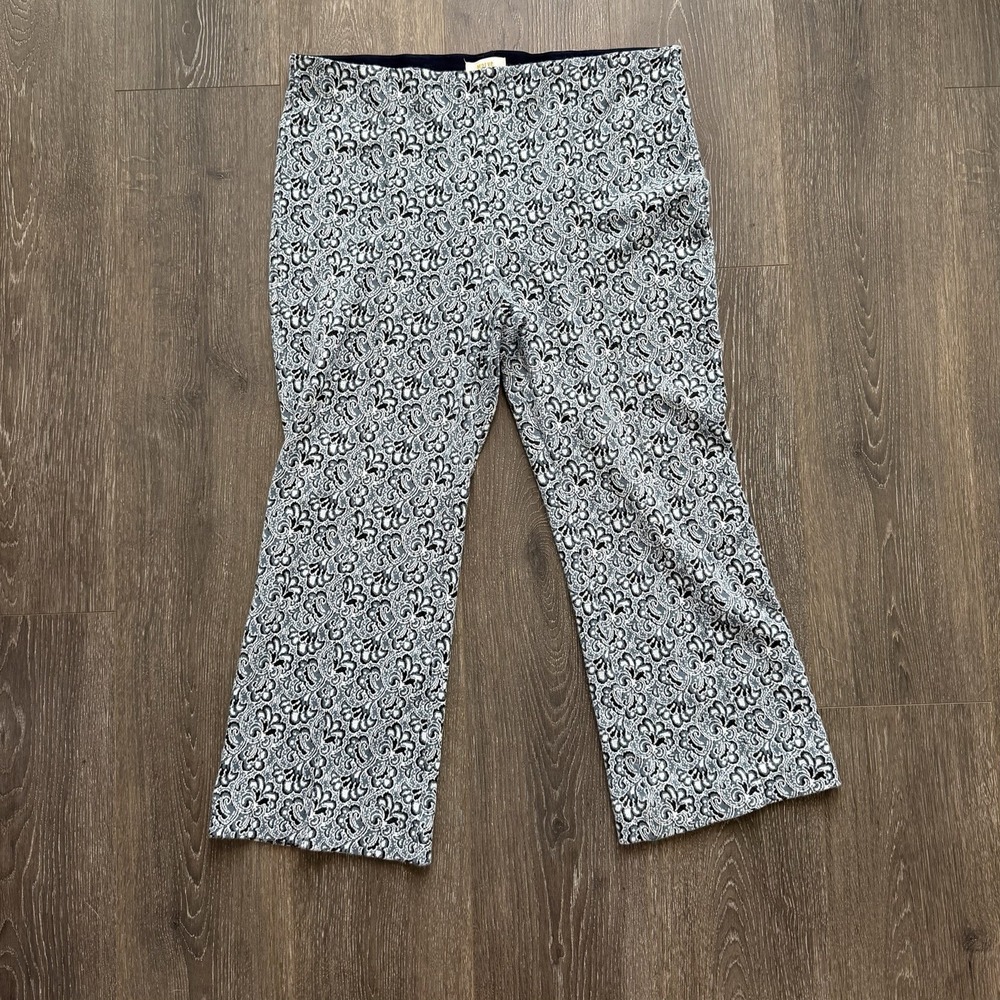 Anthropologie Maeve The Margot Kick-Flare Cropped Pants Large Floral Paisley